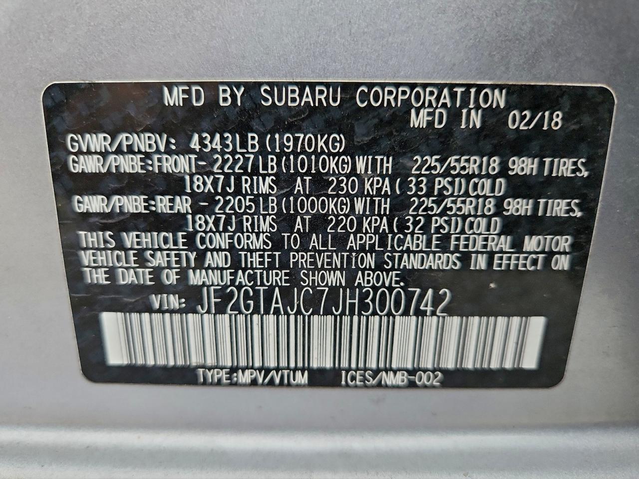 SUBARU CROSSTREK LIMITED