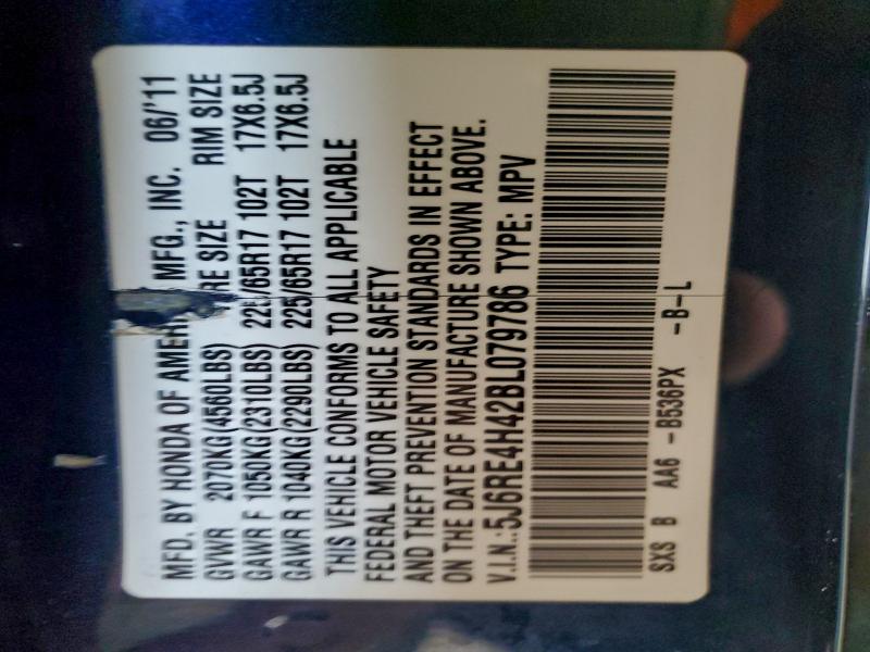 2011 HONDA CR-V SE #3312479650