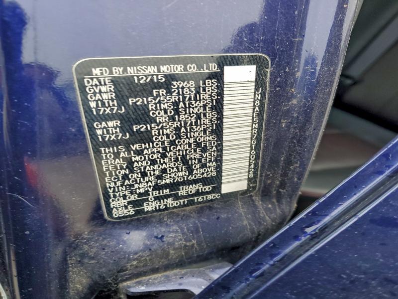 2016 NISSAN JUKE S #3305334314