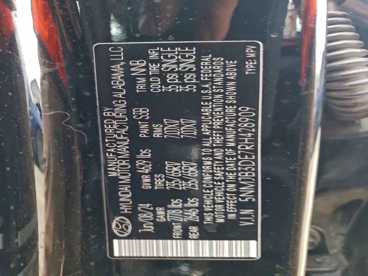 Lot #3303609938 2024 HYUNDAI TUCSON SEL