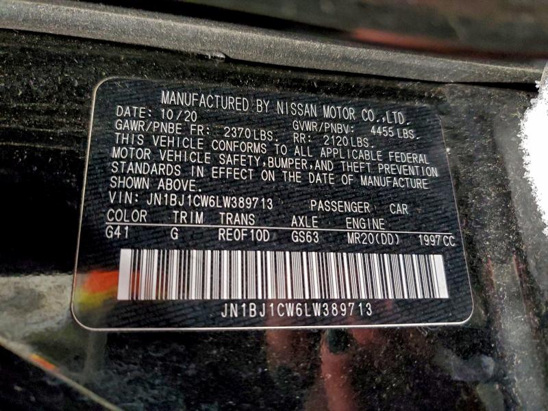 2020 NISSAN ROGUE SPOR #3302905006