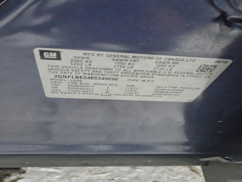 2014 CHEVROLET EQUINOX LT #3316745431