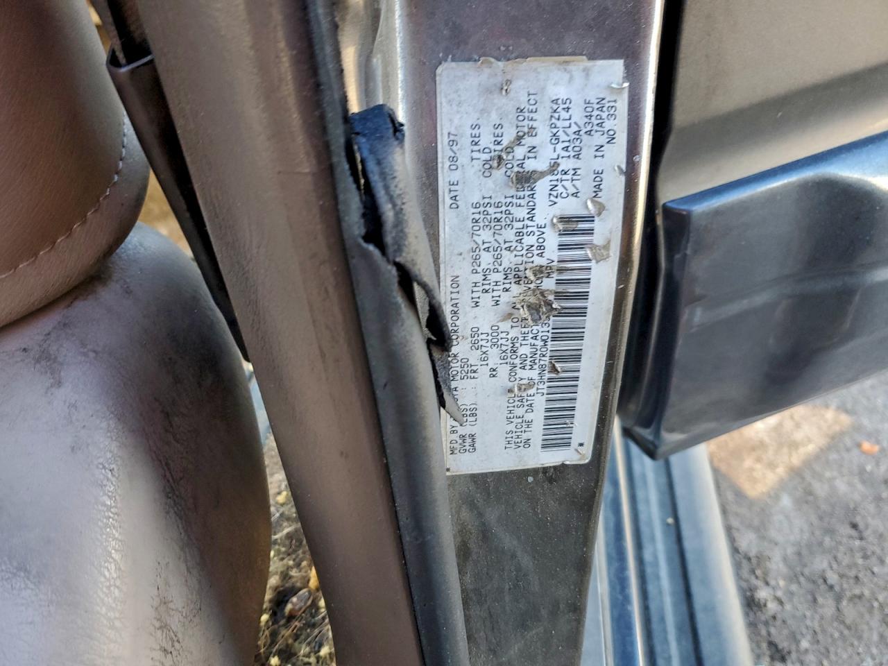 Lot #3302860916 1998 TOYOTA 4RUNNER LI