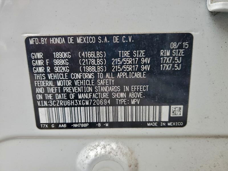 2016 HONDA HR-V LX #3311622249