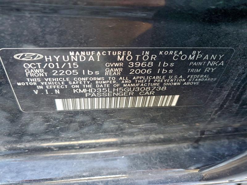 2016 HYUNDAI ELANTRA GT #3308500083