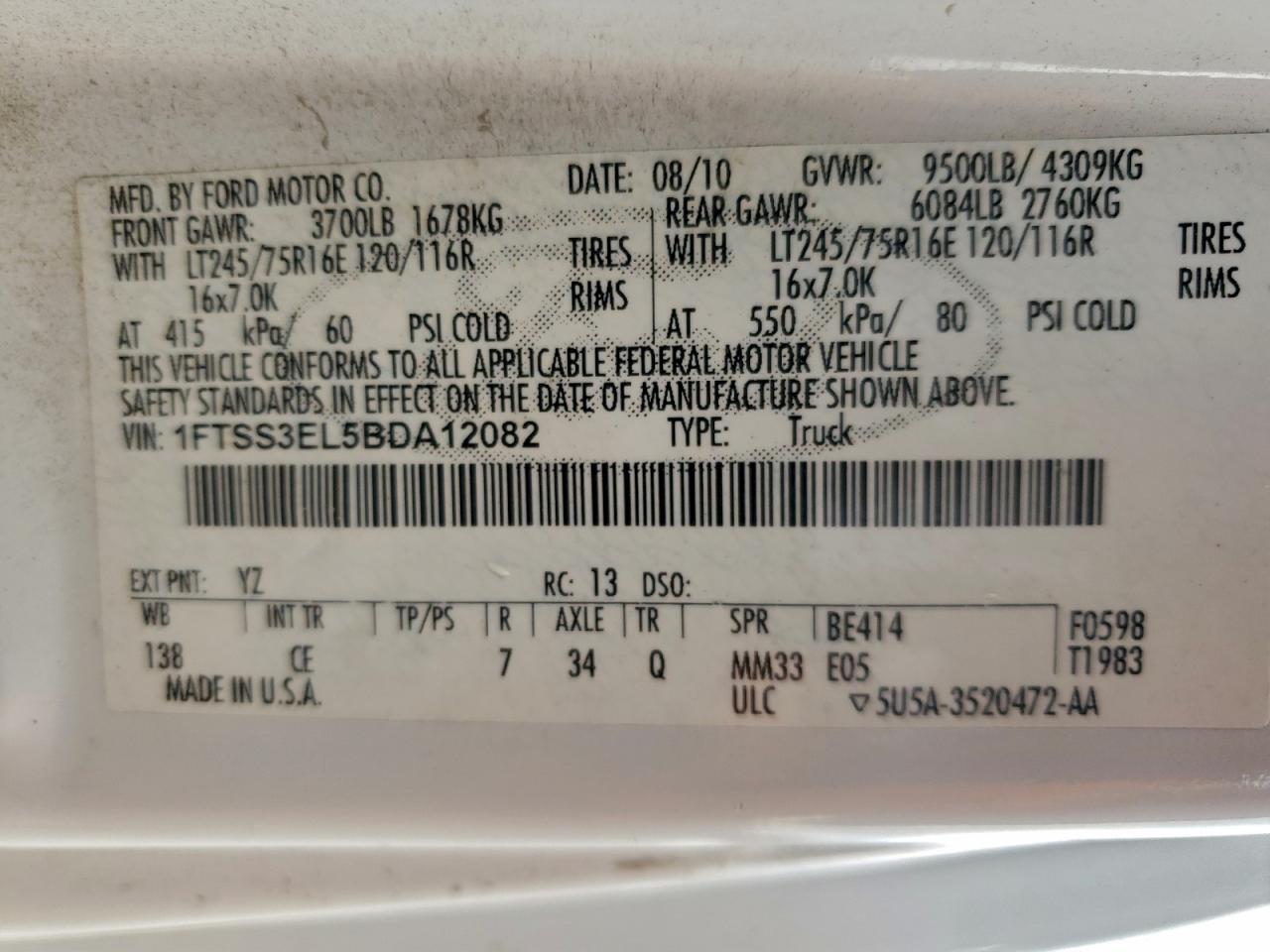 FORD ECONOLINE E350 SUPER DUTY VAN