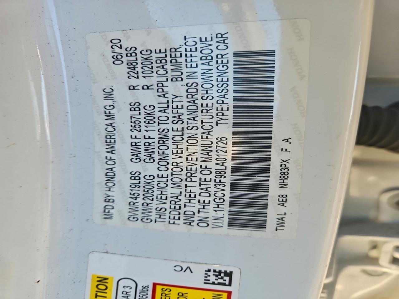 HONDA ACCORD TOURING HYBRID