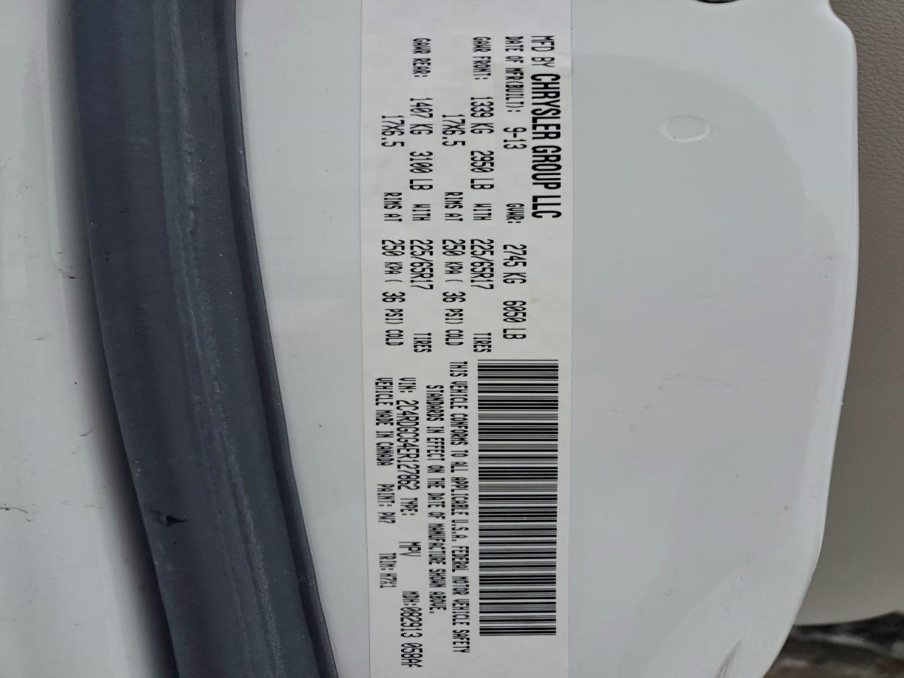 Lot #3311555256 2014 DODGE GRAND CARA