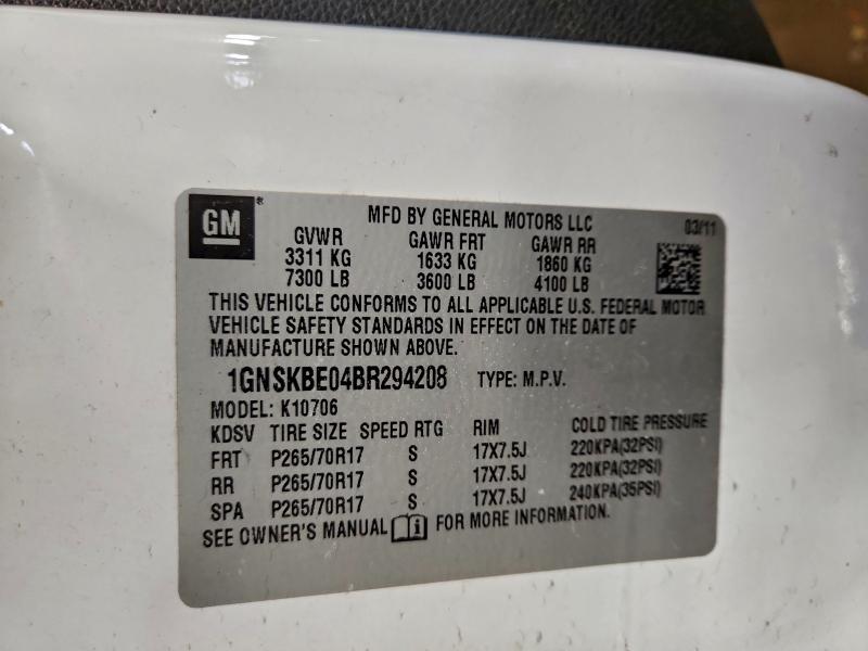 2011 CHEVROLET TAHOE K150 #3317014266