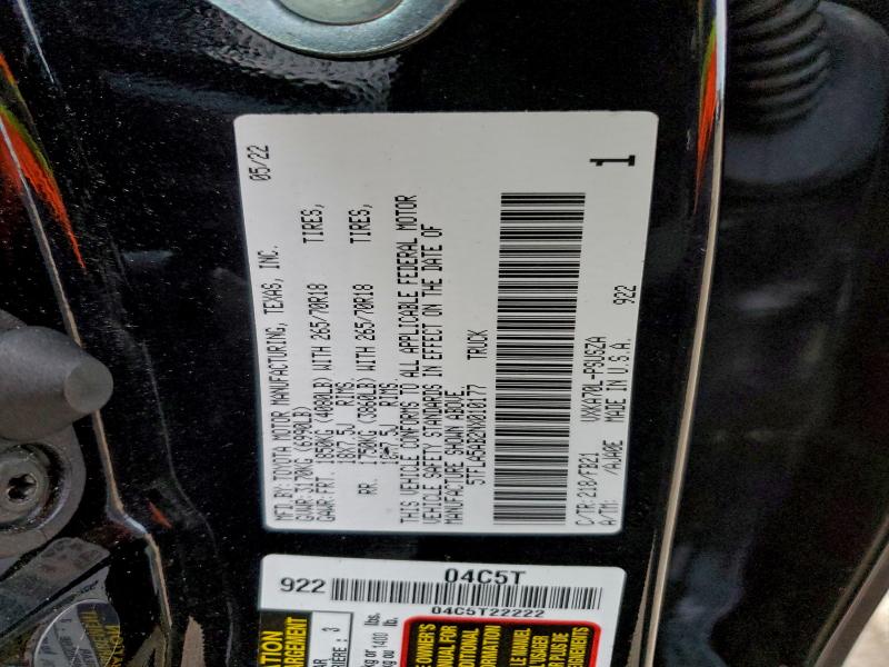 2022 TOYOTA TUNDRA CRE #3303713432