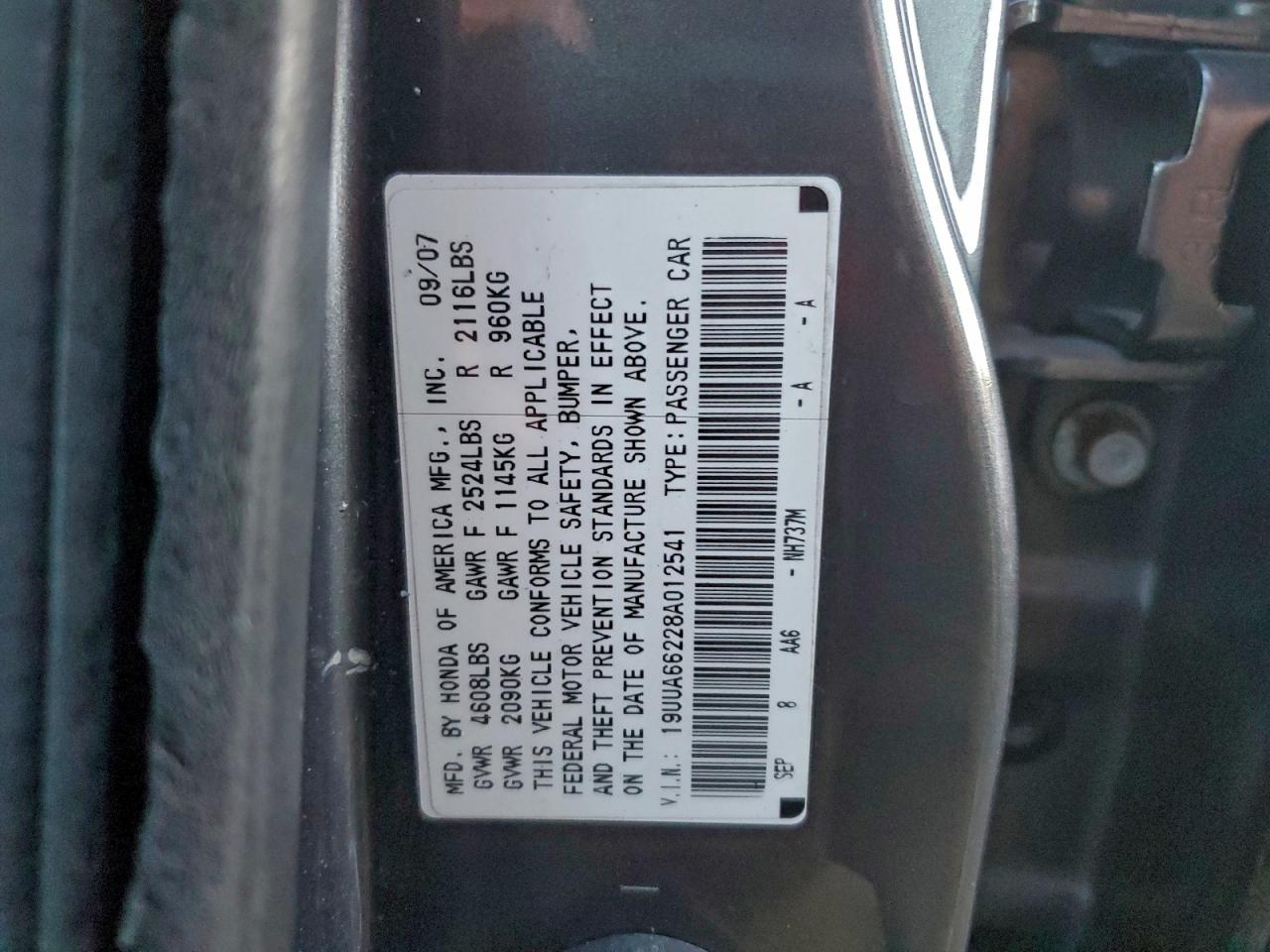 Lot #3309508605 2008 ACURA TL