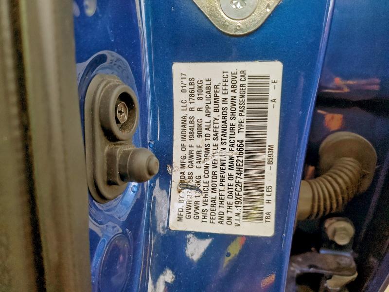 2017 HONDA CIVIC EX #3305302320