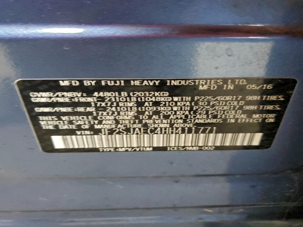 SUBARU FORESTER 2.5I PREMIUM