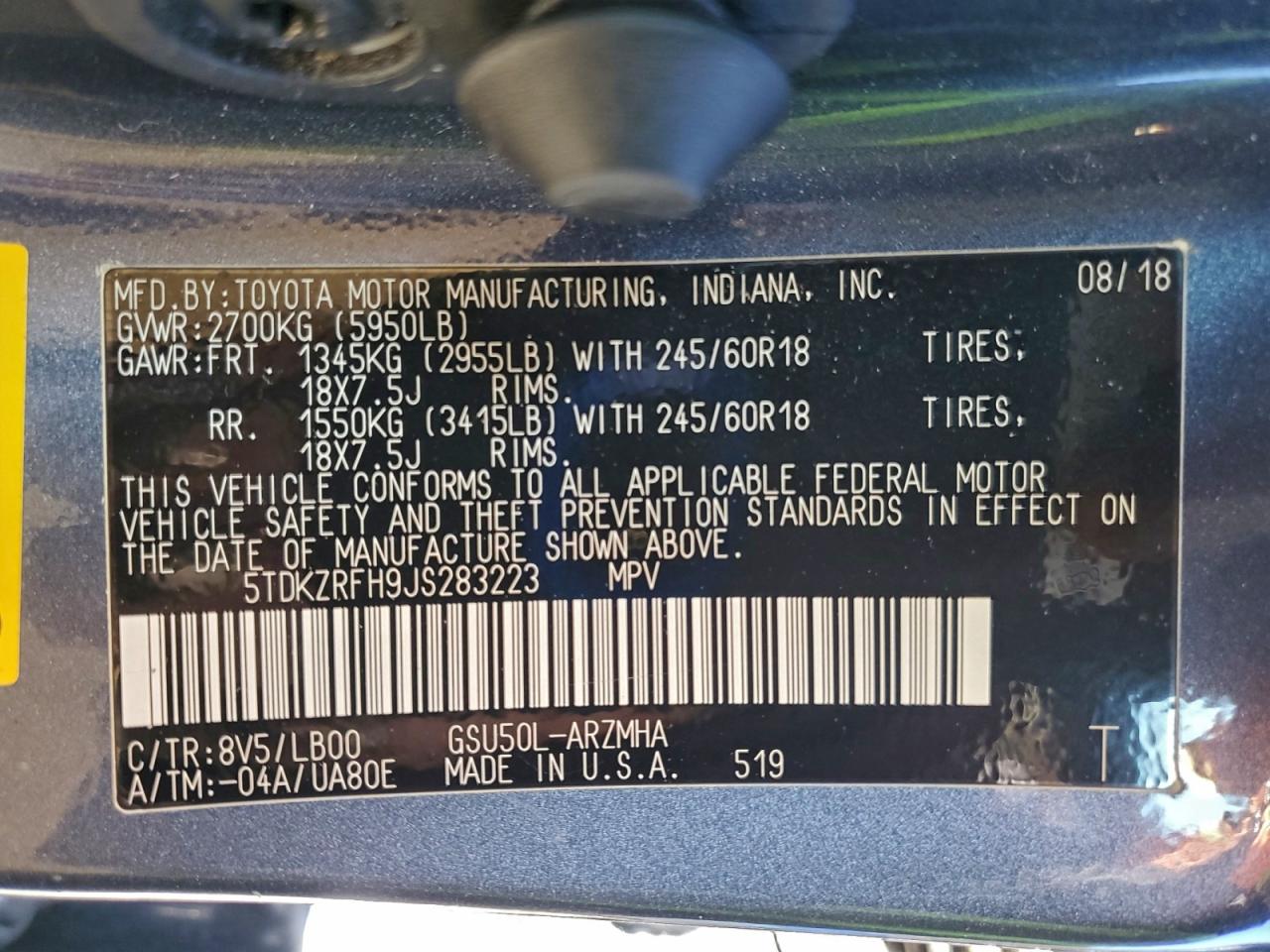 TOYOTA HIGHLANDER SE