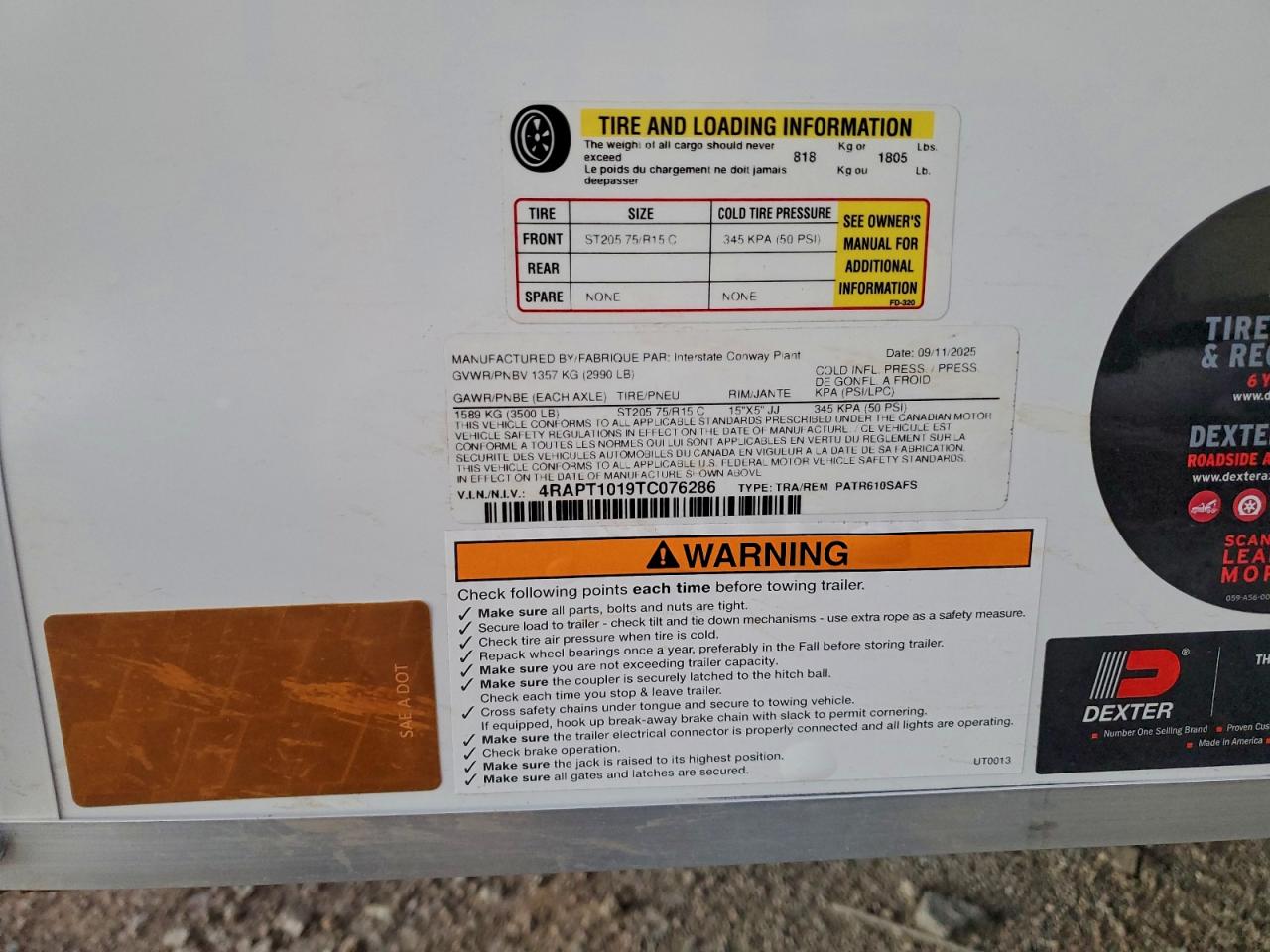 Lot #3305296315 2026 INTERSTATE UNKNOWN