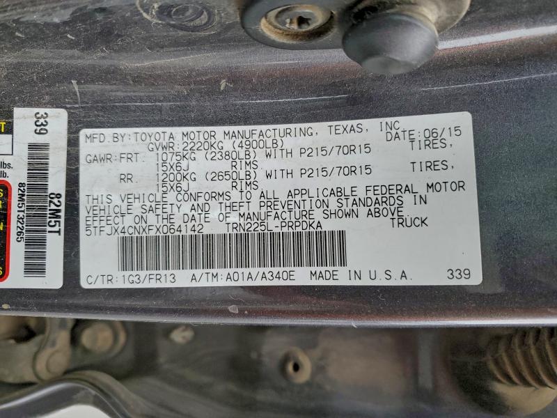 2015 TOYOTA TACOMA DOU #3310462141