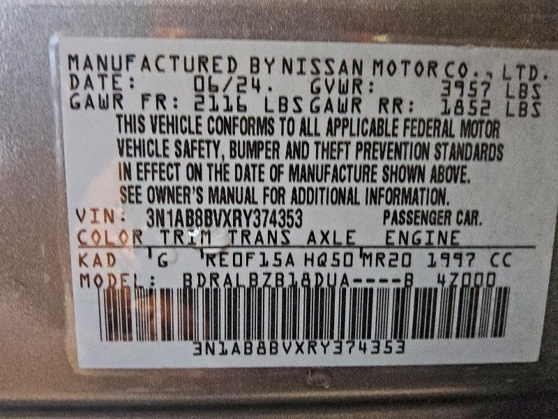 2024 NISSAN SENTRA S #3309634053