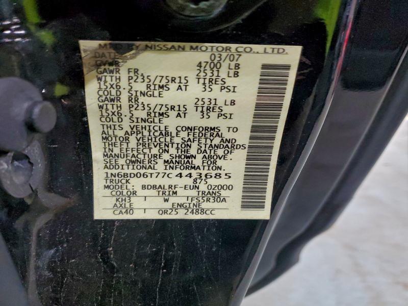 2007 NISSAN FRONTIER K #3312393122