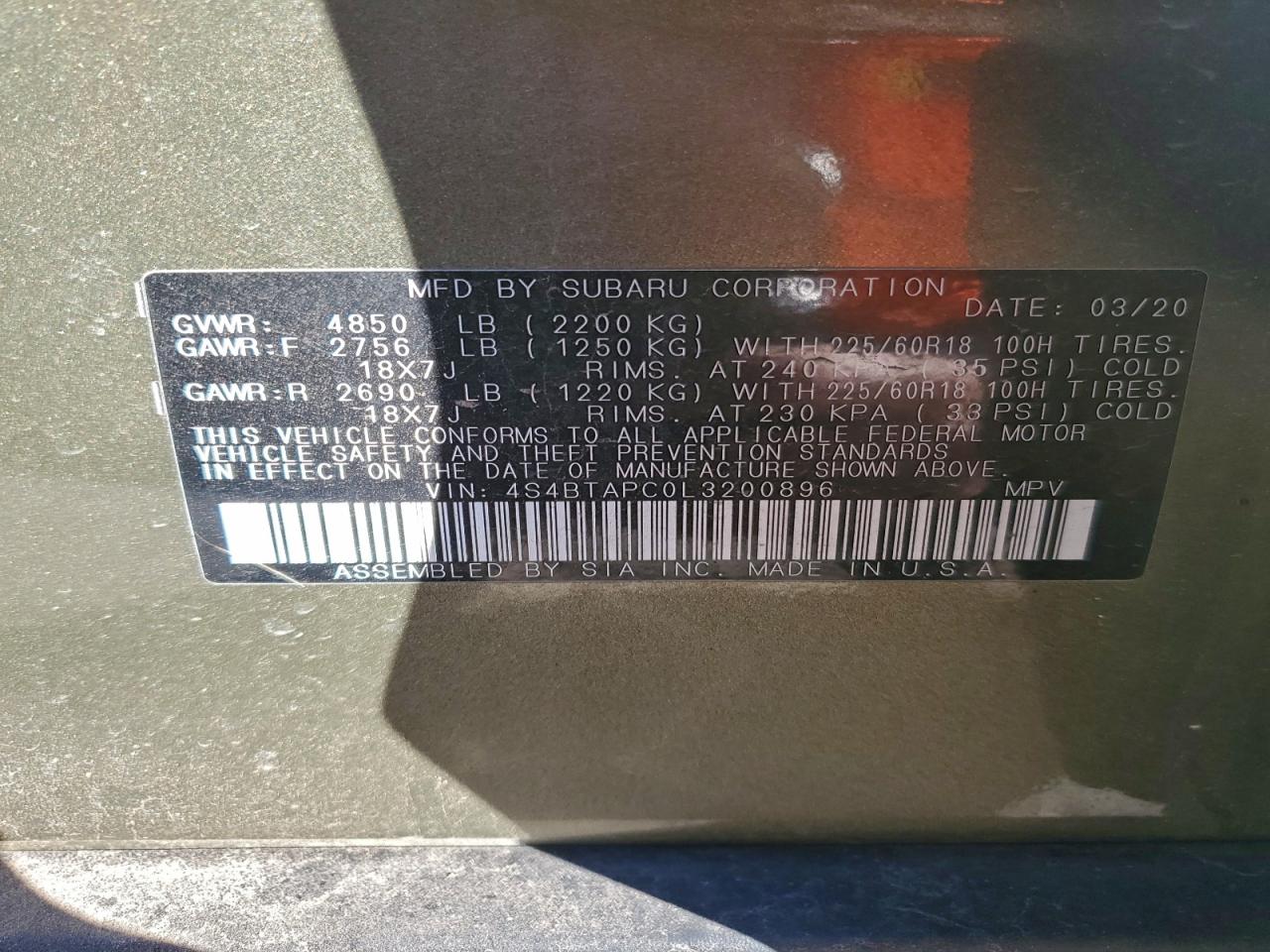 SUBARU OUTBACK TOURING