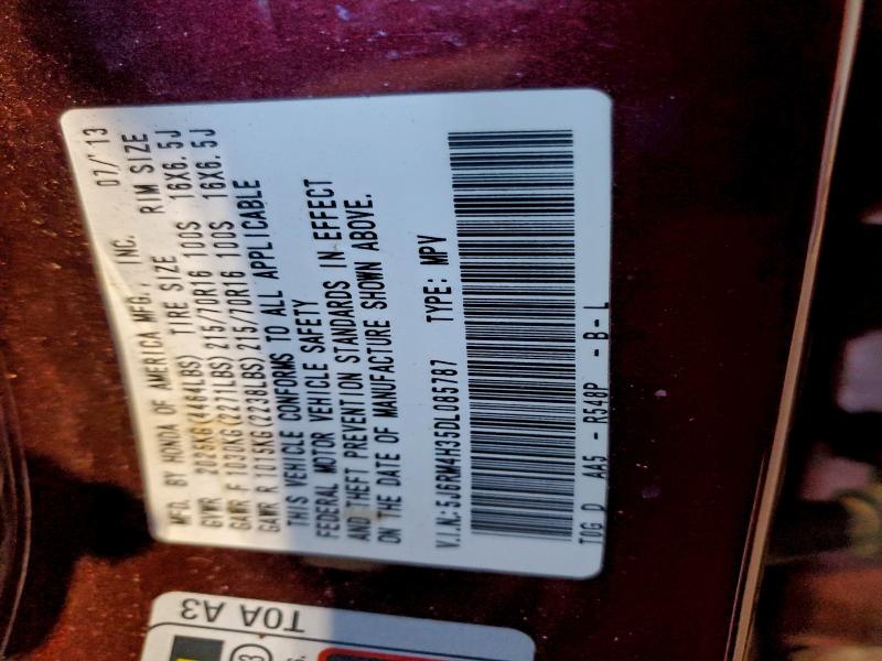 2013 HONDA CR-V LX #3301653656