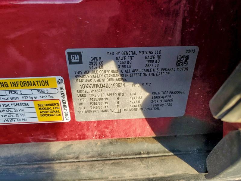 2013 GMC ACADIA SLT #3311740721