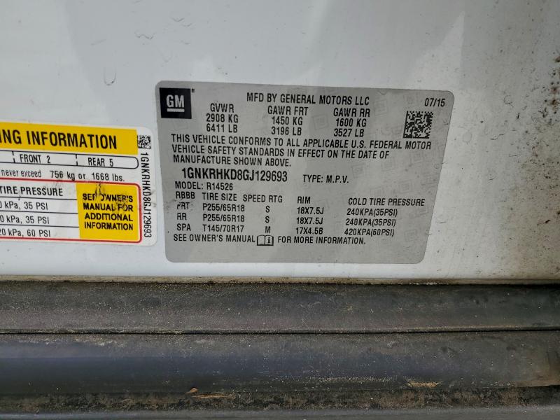 2016 CHEVROLET TRAVERSE L #3312332769