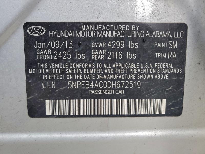 2013 HYUNDAI SONATA GLS #3301909478