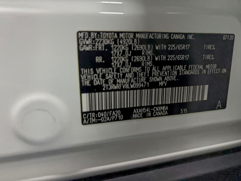 2020 TOYOTA RAV4 XLE #3302652045