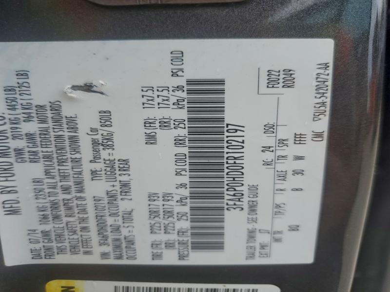 2015 FORD FUSION SE #3319925162