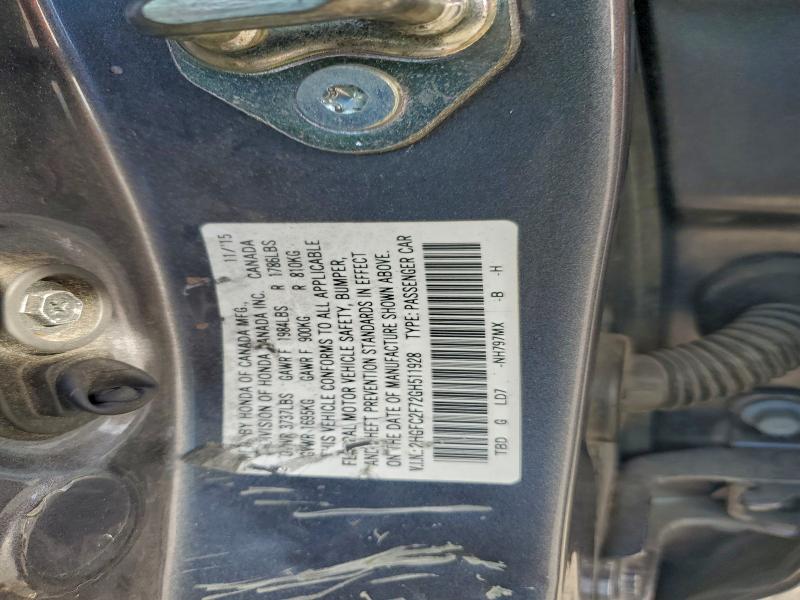 2016 HONDA CIVIC EX #3304714932