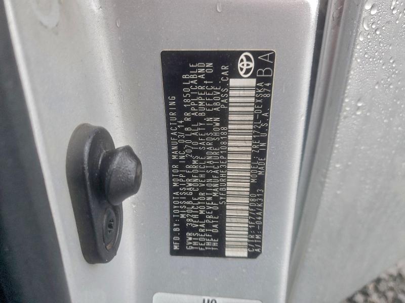 2014 TOYOTA COROLLA L #3317773074