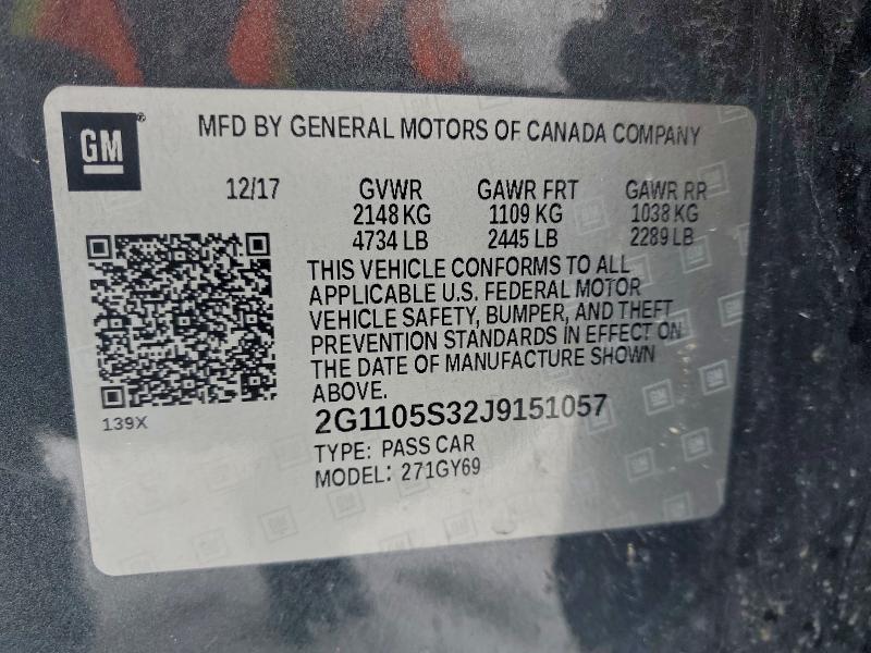 2018 CHEVROLET IMPALA LT #3317798119