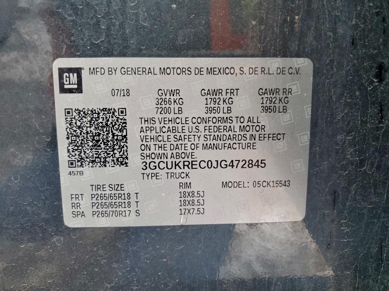 2018 CHEVROLET SILVERADO #3311705243