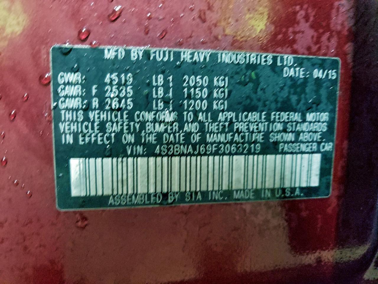 SUBARU LEGACY 2.5I LIMITED