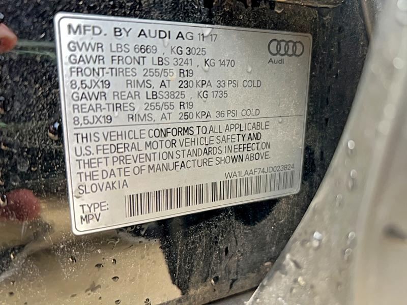 2018 AUDI Q7 PREMIUM #3305450096