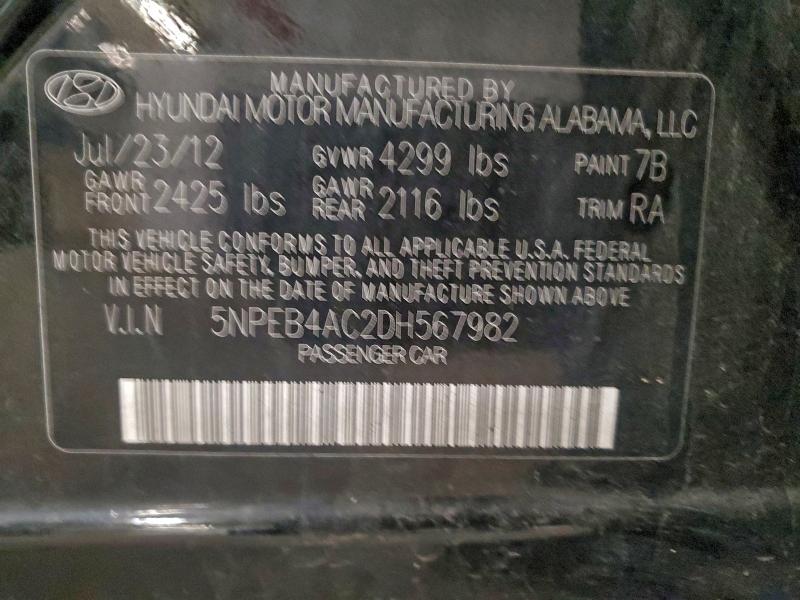 2013 HYUNDAI SONATA GLS #3310330959