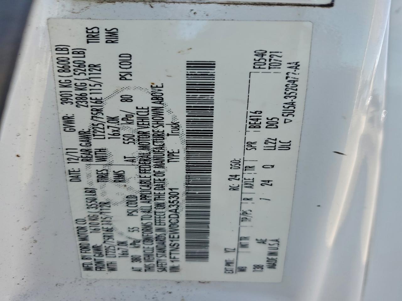 FORD ECONOLINE E150 VAN