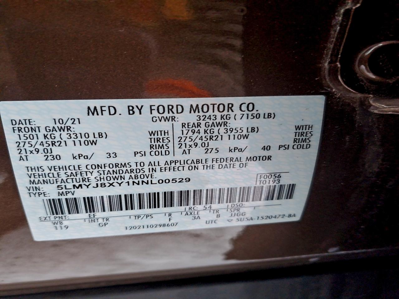 LINCOLN AVIATOR GRAND TOURING