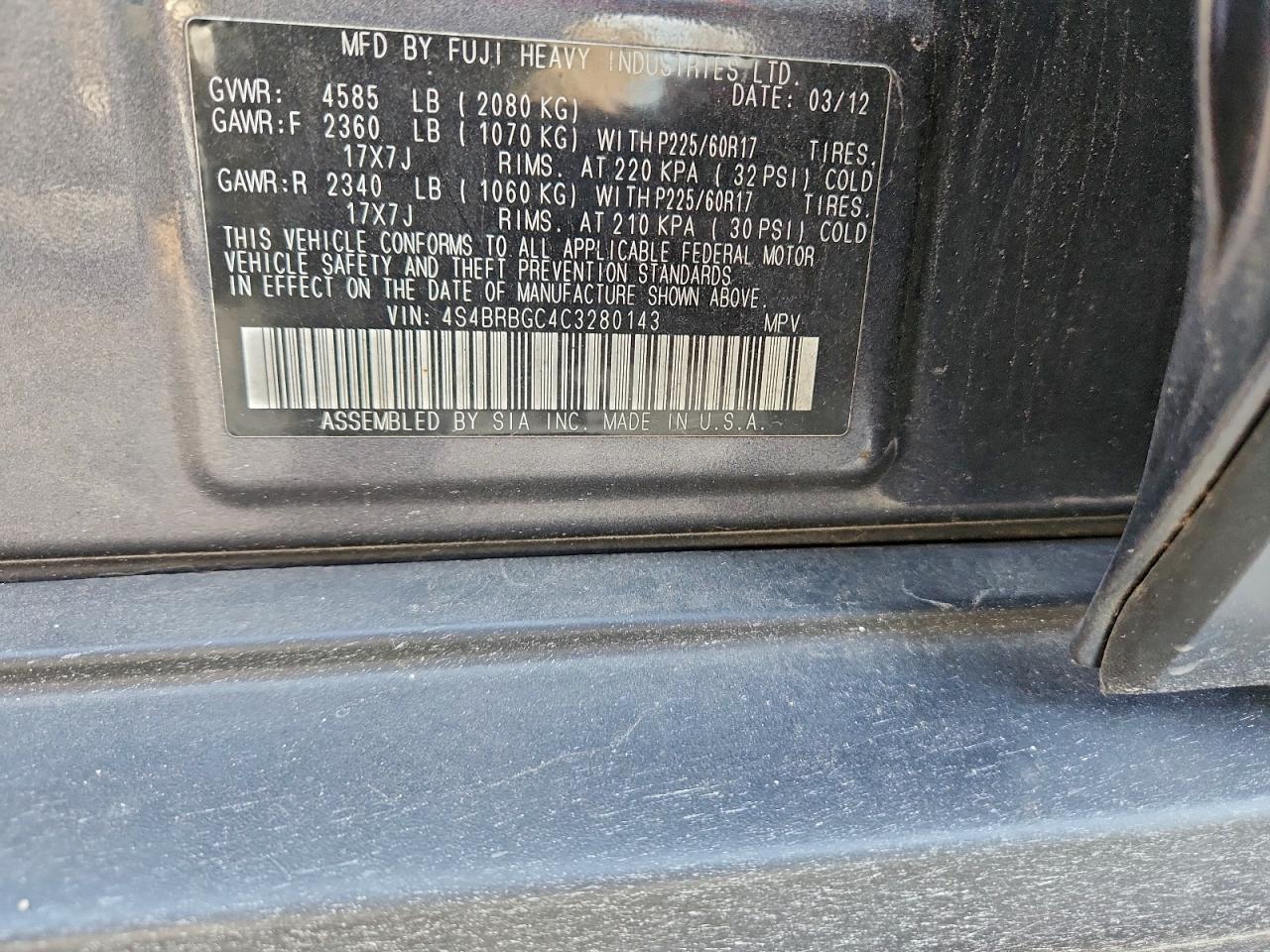 SUBARU OUTBACK 2.5I PREMIUM