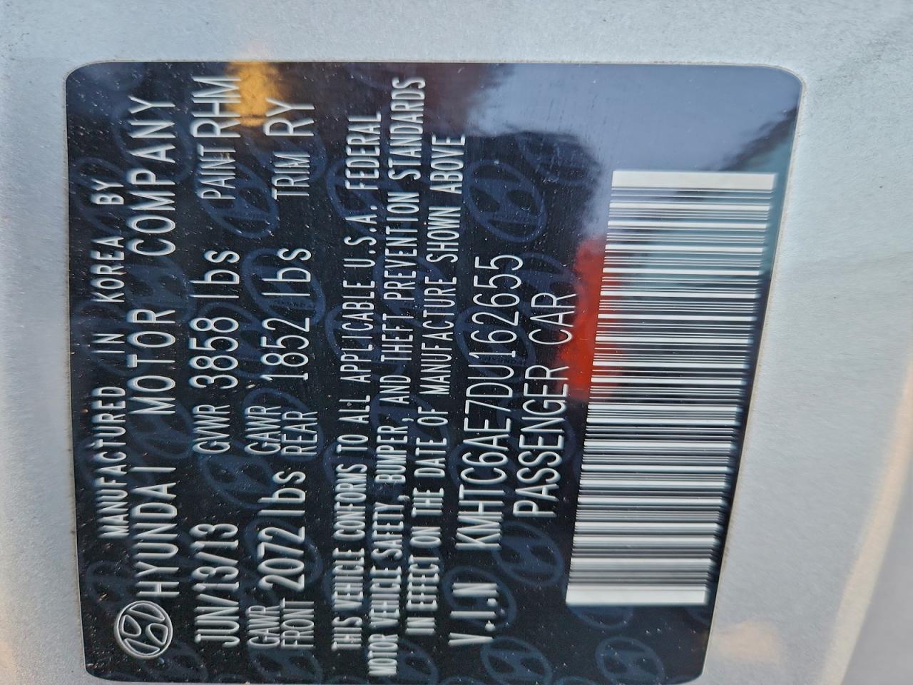 Lot #3311611275 2013 HYUNDAI VELOSTER T