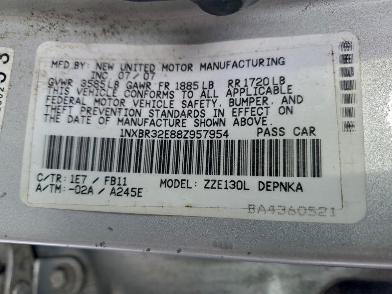 2008 TOYOTA COROLLA CE #3304518454