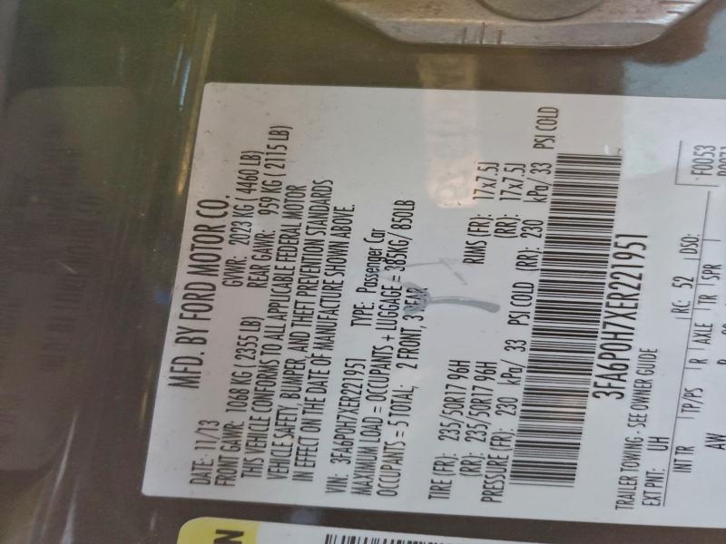 2014 FORD FUSION SE #3318898919