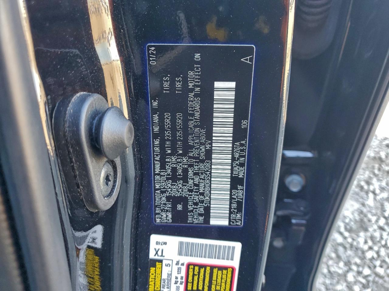 Lot #3312611196 2024 TOYOTA HIGHLANDER