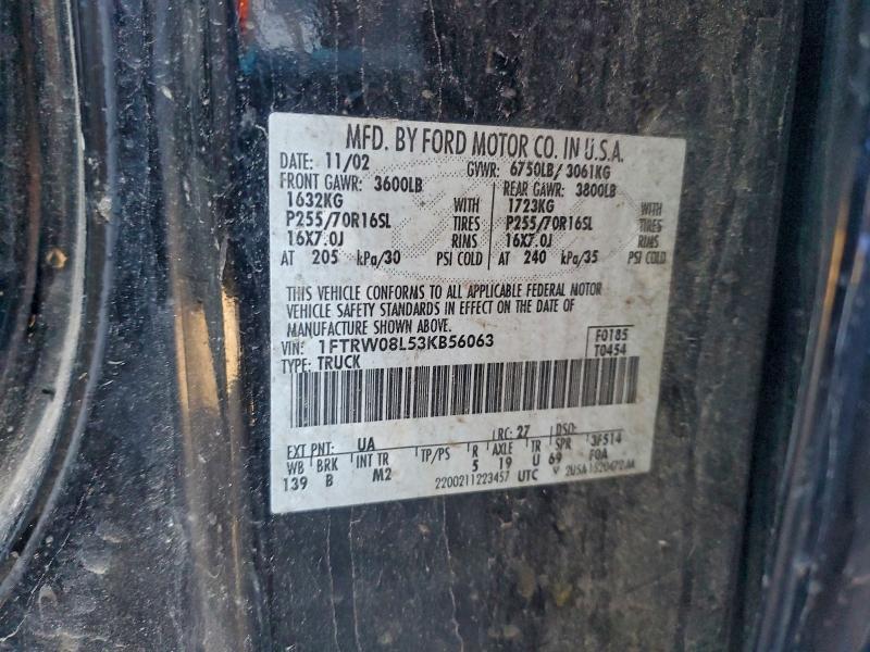 2003 FORD F150 SUPER #3303840548