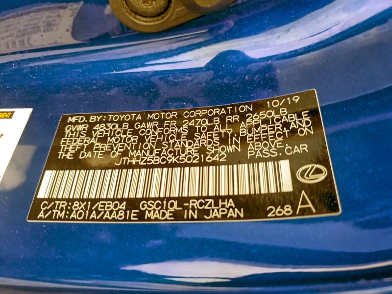 2019 LEXUS RC 350 #3310440318