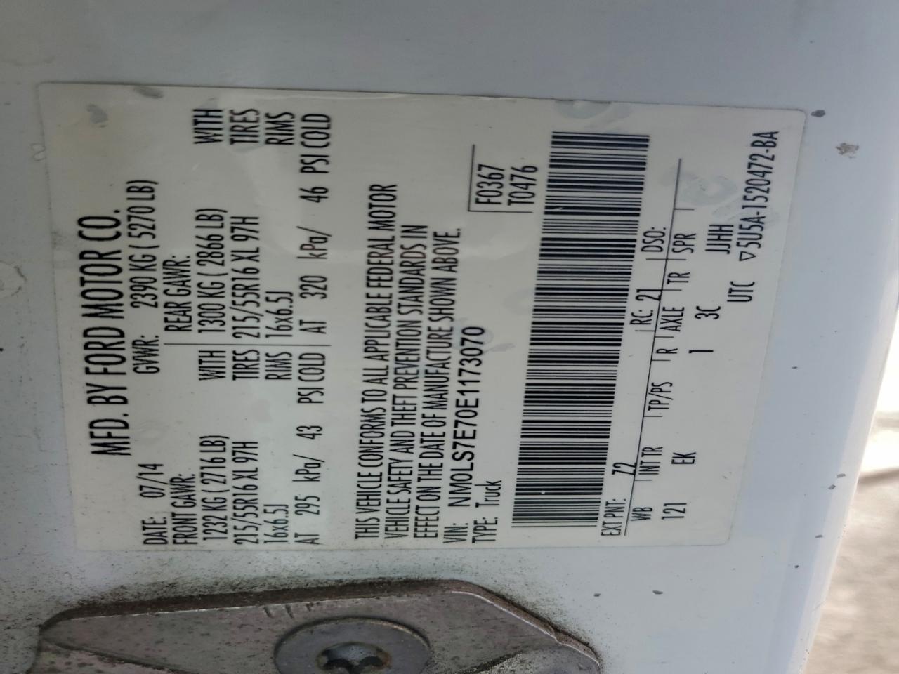 FORD TRANSIT CONNECT XL