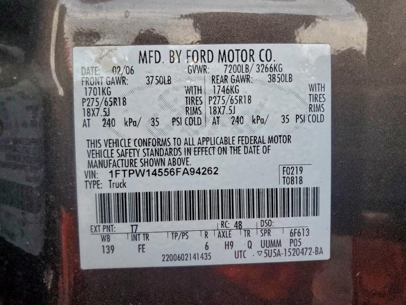 2006 FORD F150 SUPER #3311587797