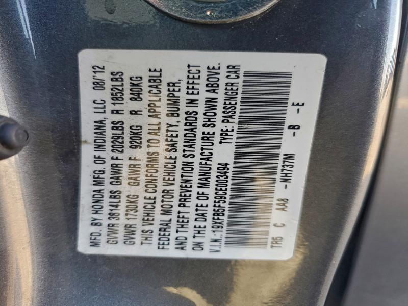 2012 HONDA CIVIC NATU #3302635022