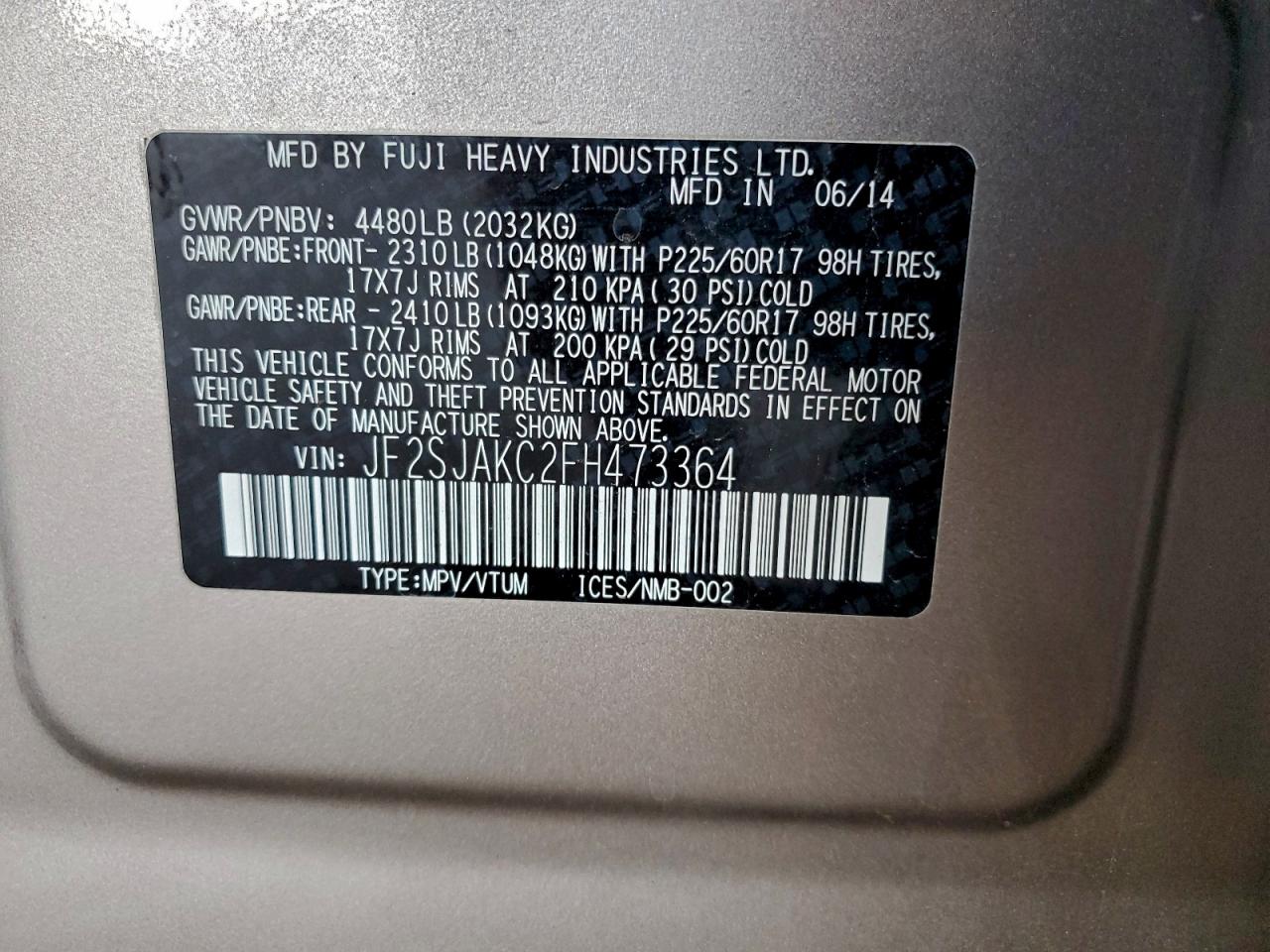 SUBARU FORESTER 2.5I LIMITED