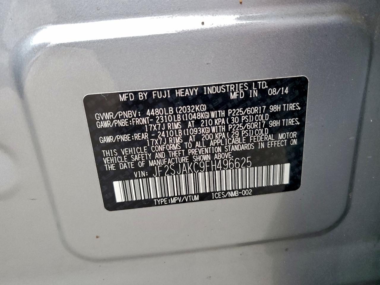 SUBARU FORESTER 2.5I LIMITED